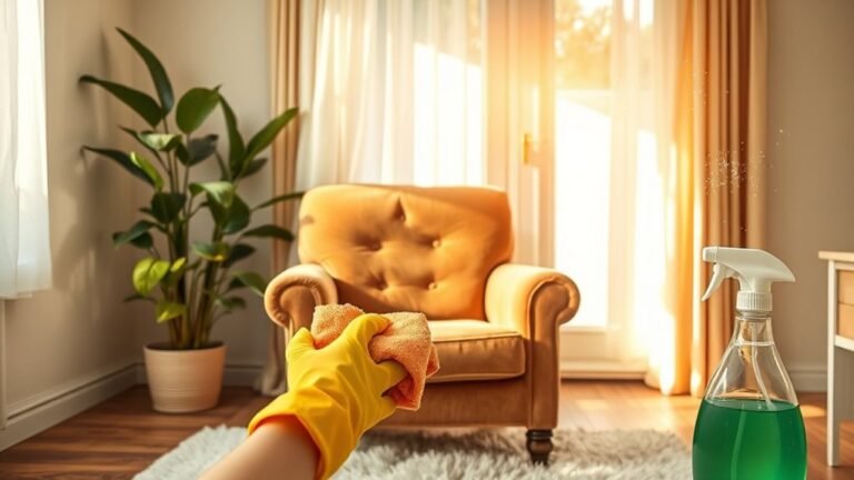 clean home after chairs