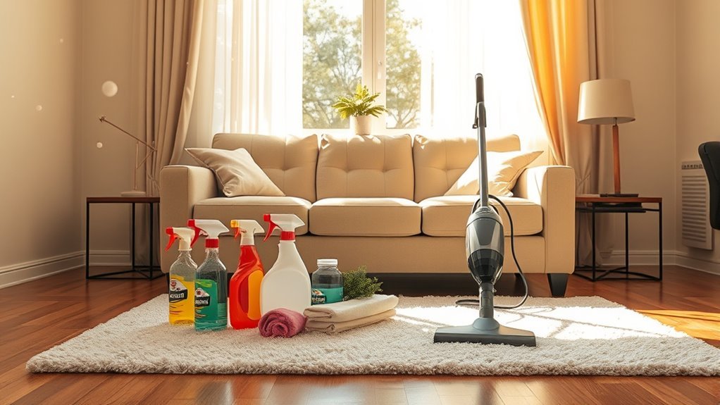 clean home after couch