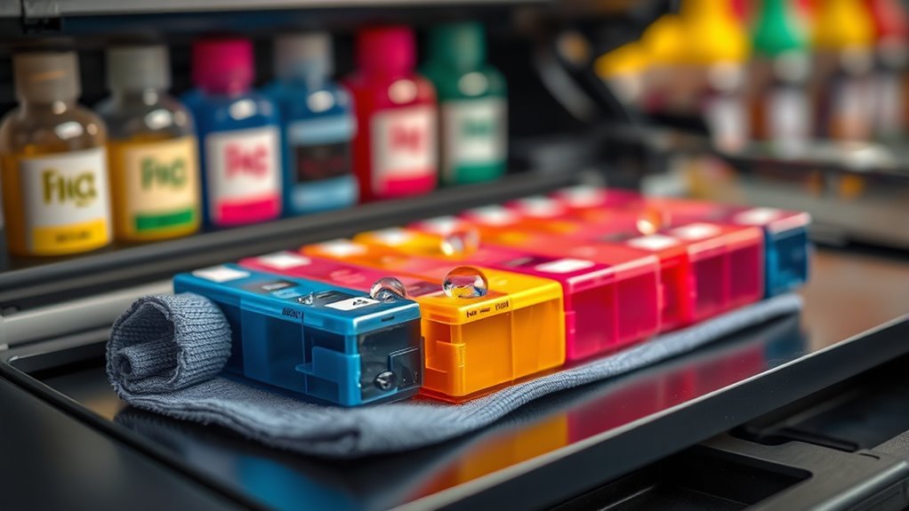 clean ink cartridges carefully