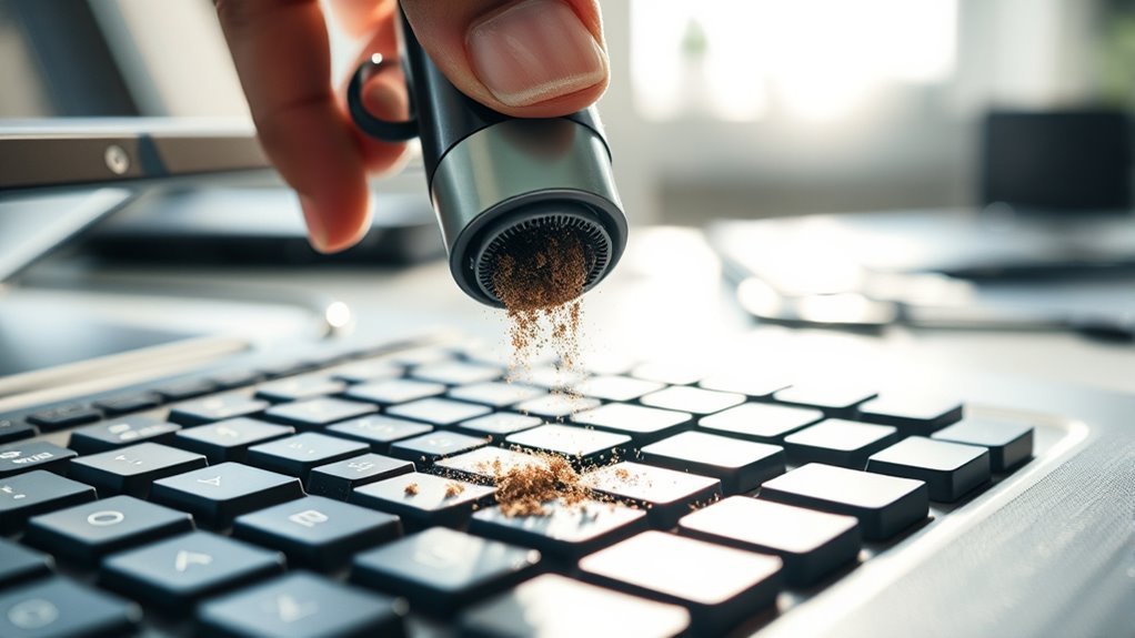 clean keyboard debris effectively