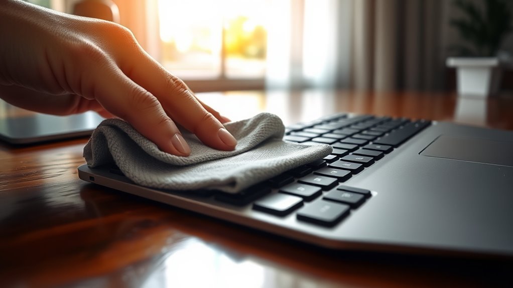 clean keyboard with care