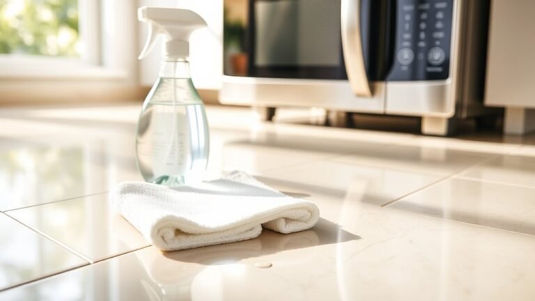 clean microwave floor effectively
