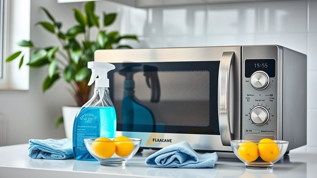 clean office microwave effectively