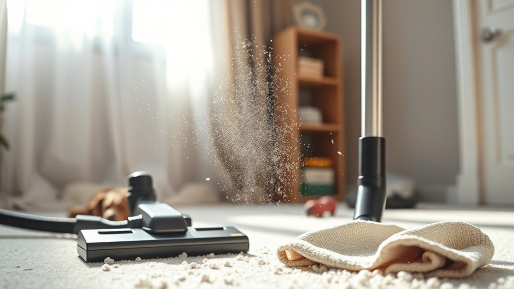 clean pet mess dust