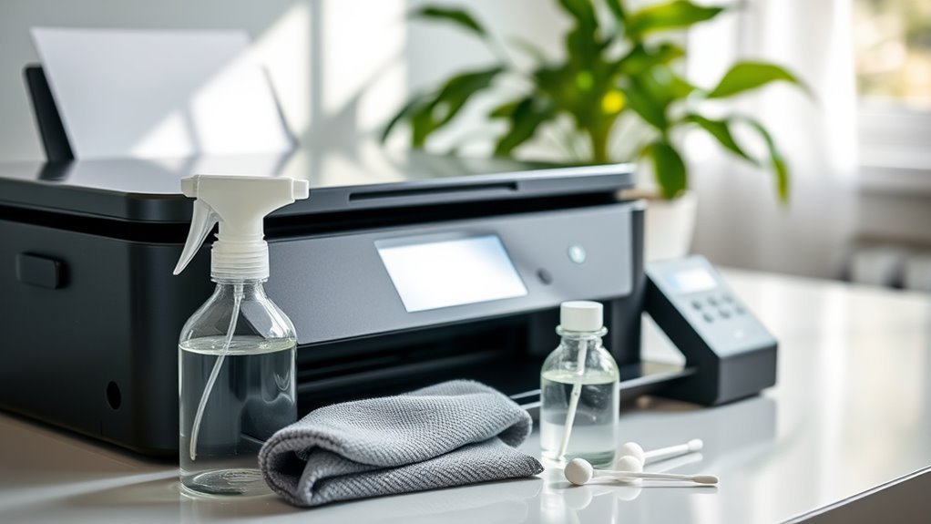 clean printer exterior surfaces