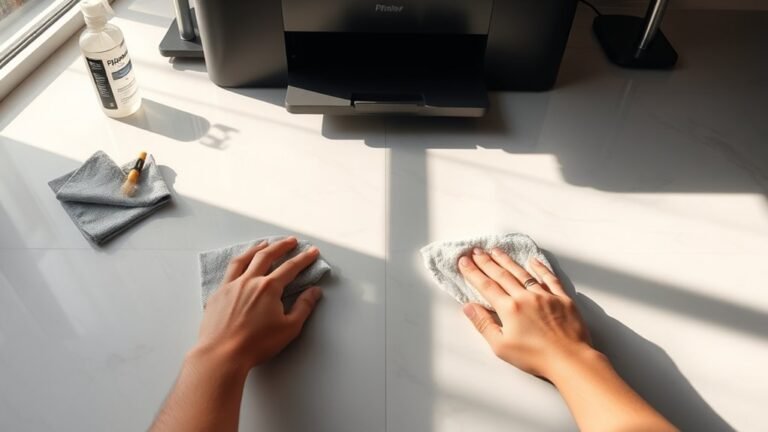 clean printer floor surfaces