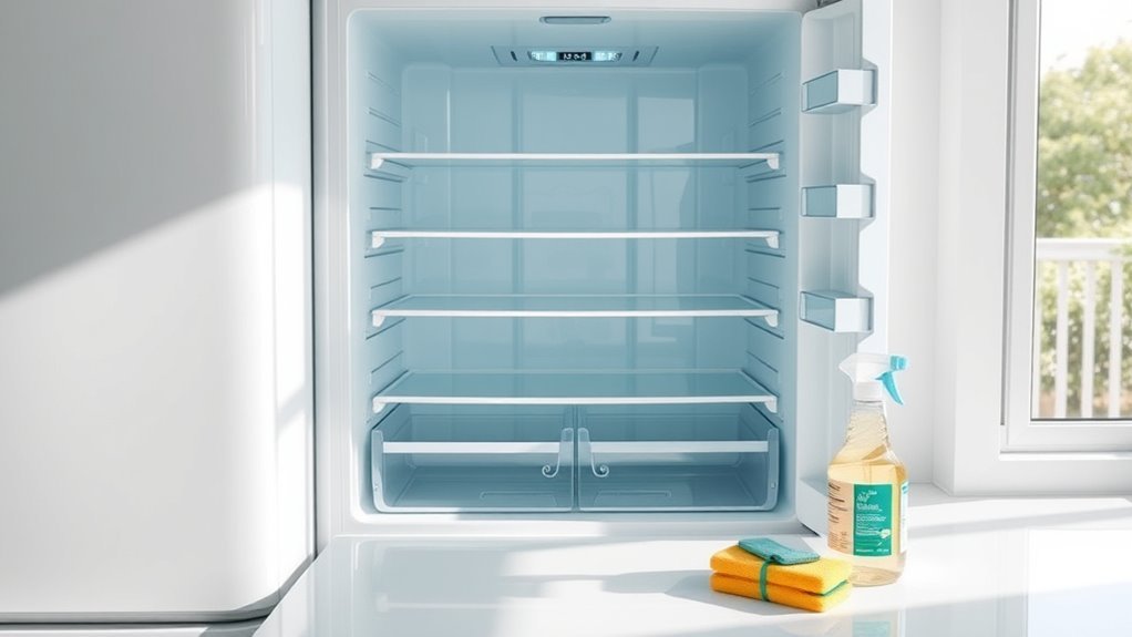 clean refrigerator shelves safely