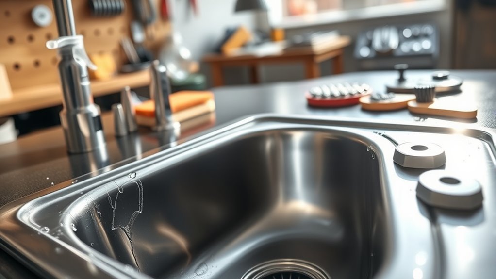 clean repair maintain sink