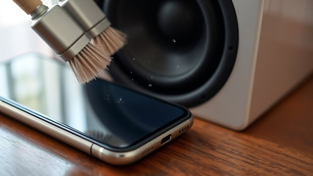 clean speaker grills regularly