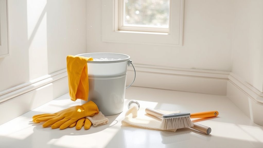 clean stain touch up baseboards
