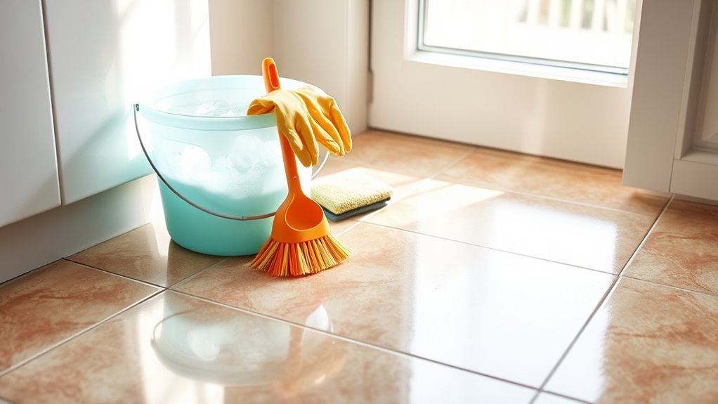 clean tiles with care