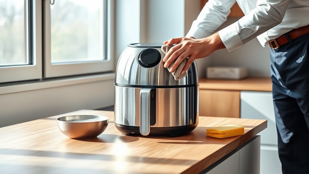 cleaning air fryer efficiently