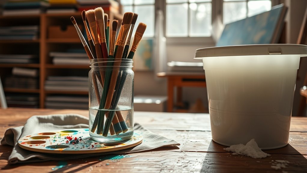 cleaning art tools effectively