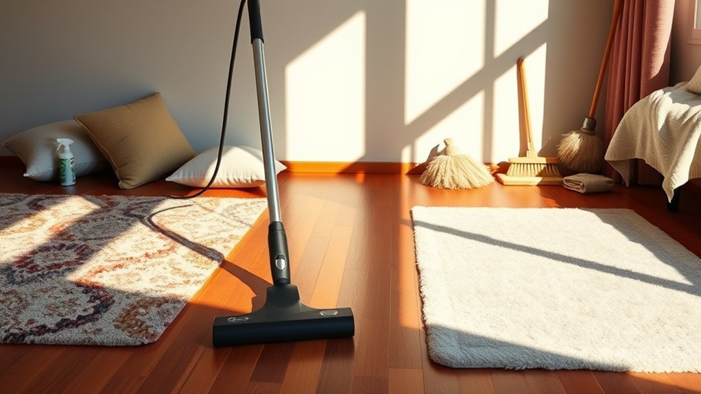 cleaning bedroom floor tips