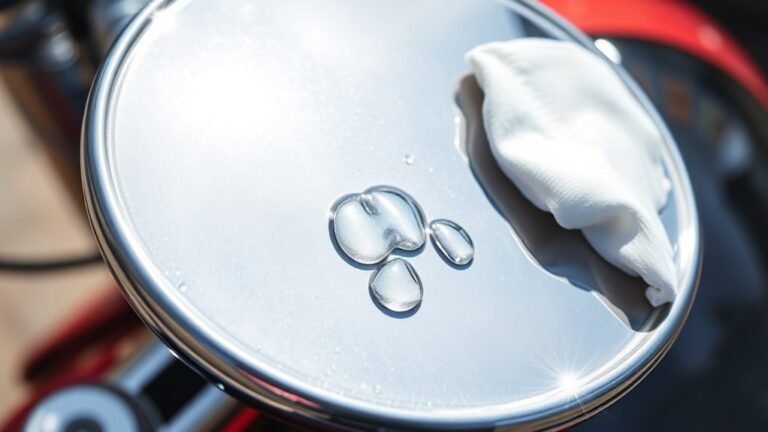 cleaning bike mirror stains
