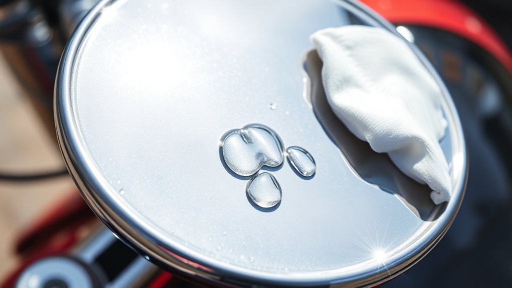 cleaning bike mirror stains