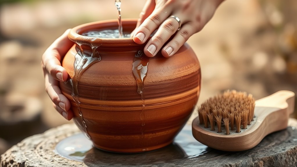 cleaning earthenware properly