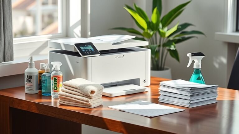 cleaning efficiency with printer