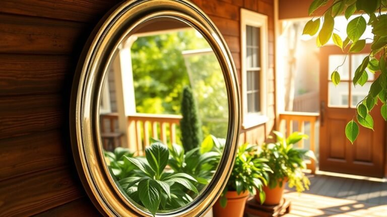 cleaning front porch mirror