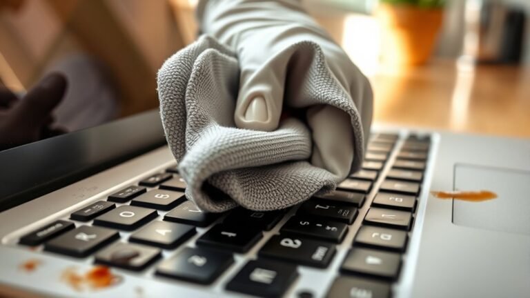 cleaning keyboard coffee stains