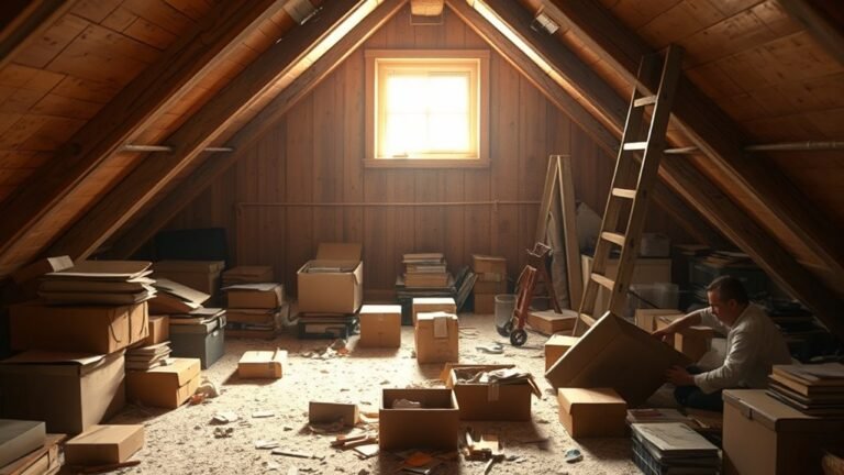 cleaning office attic spaces