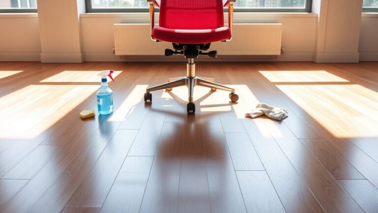 cleaning office chair floors