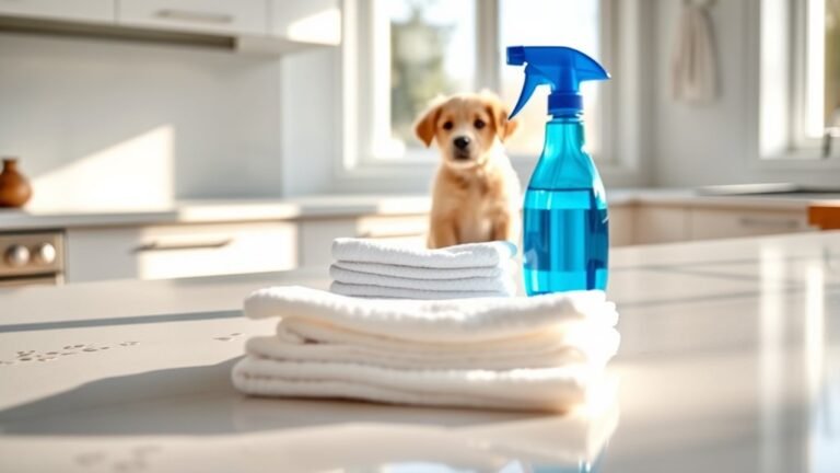 cleaning pet mess areas