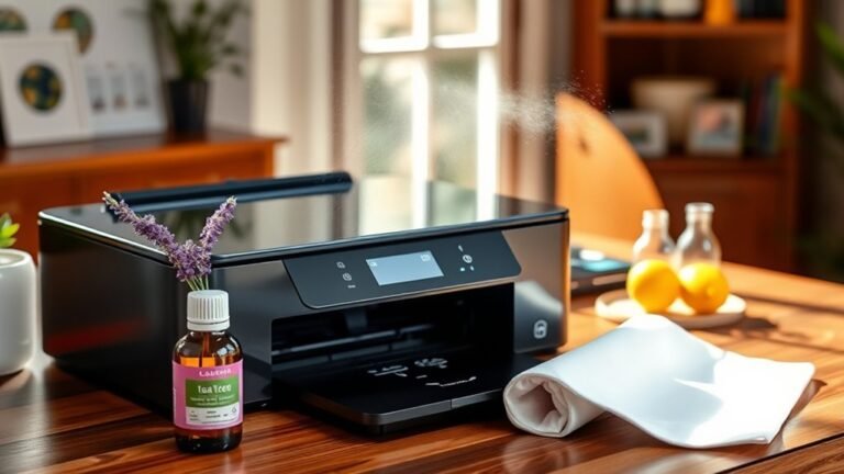 cleaning printer with essential oils