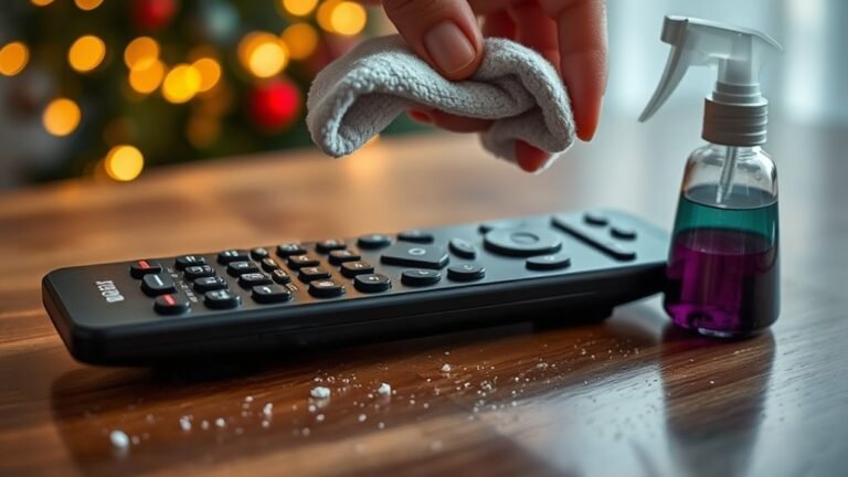 cleaning remote holiday stains
