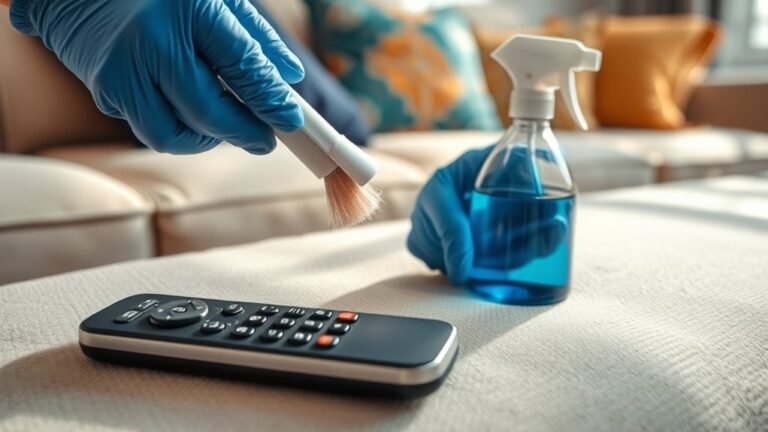 cleaning remote upholstery effectively