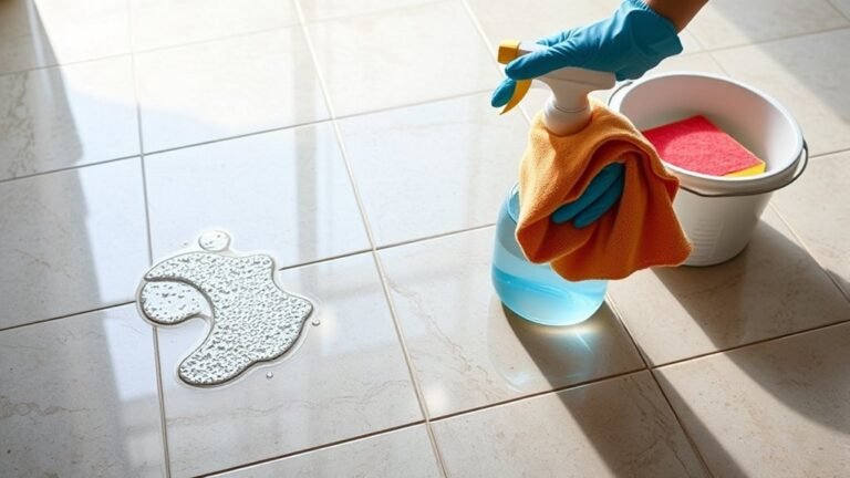 cleaning tile floor surfaces