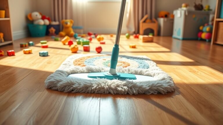 cleaning toy strewn floors