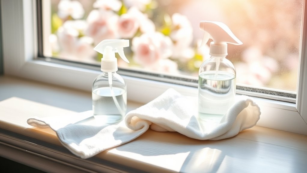 cleaning windowsills effectively