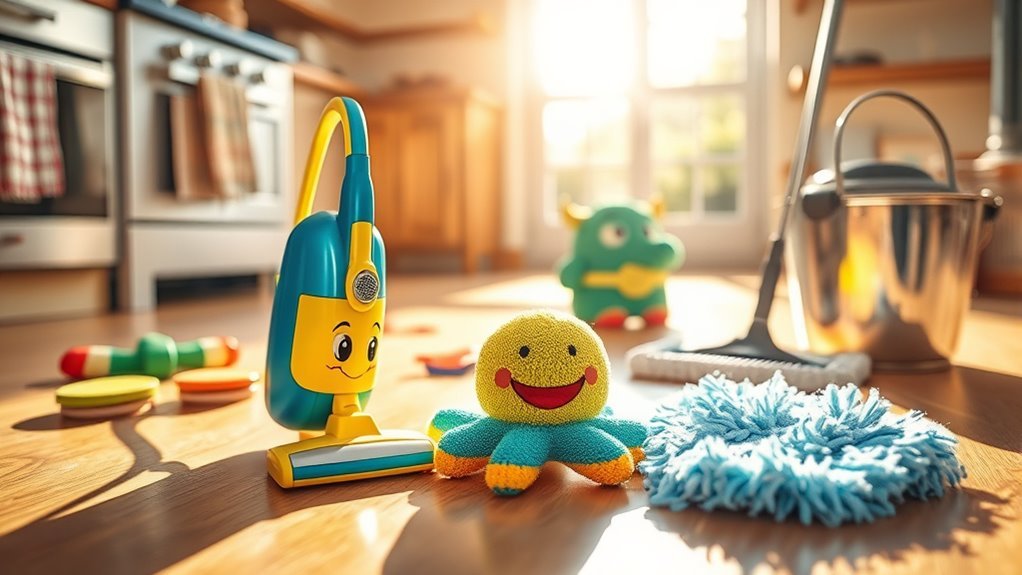 cleaning with fun tools