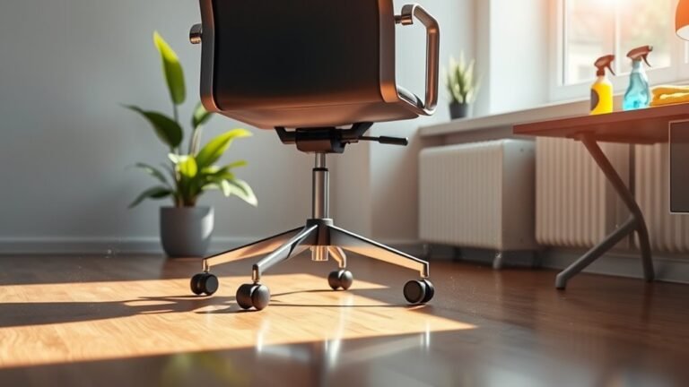 cleaning with office chair