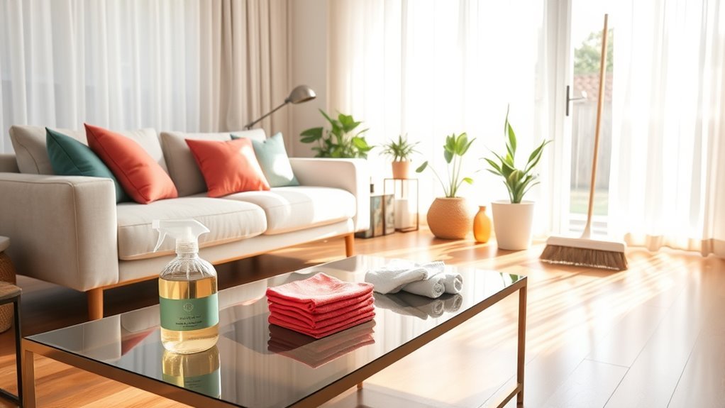 clear clutter gather supplies