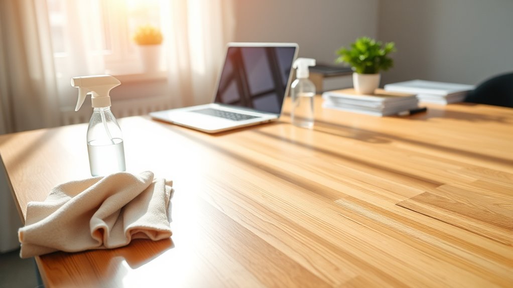 clear desk for productivity