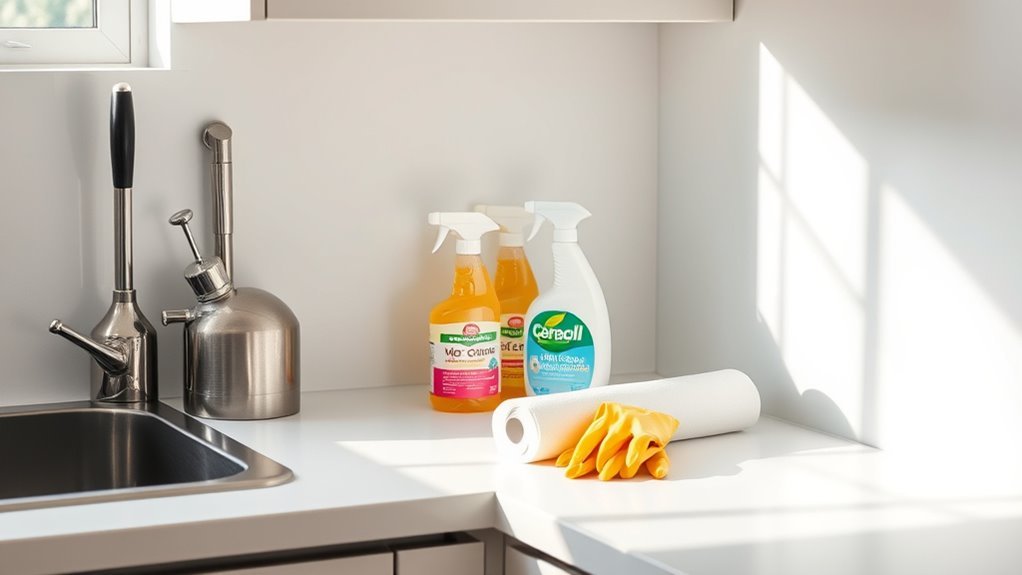 clear space organize supplies