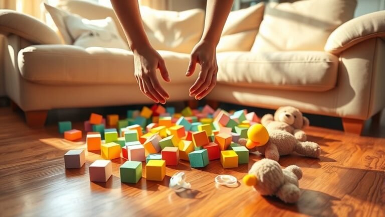 clearing couch of baby items