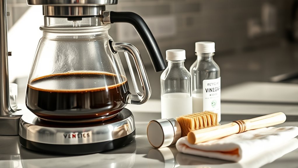 coffee maker cleaning signs
