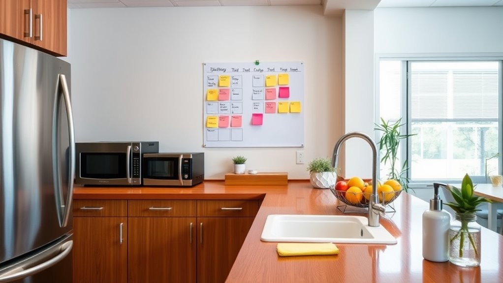 collaborative office kitchen cleaning