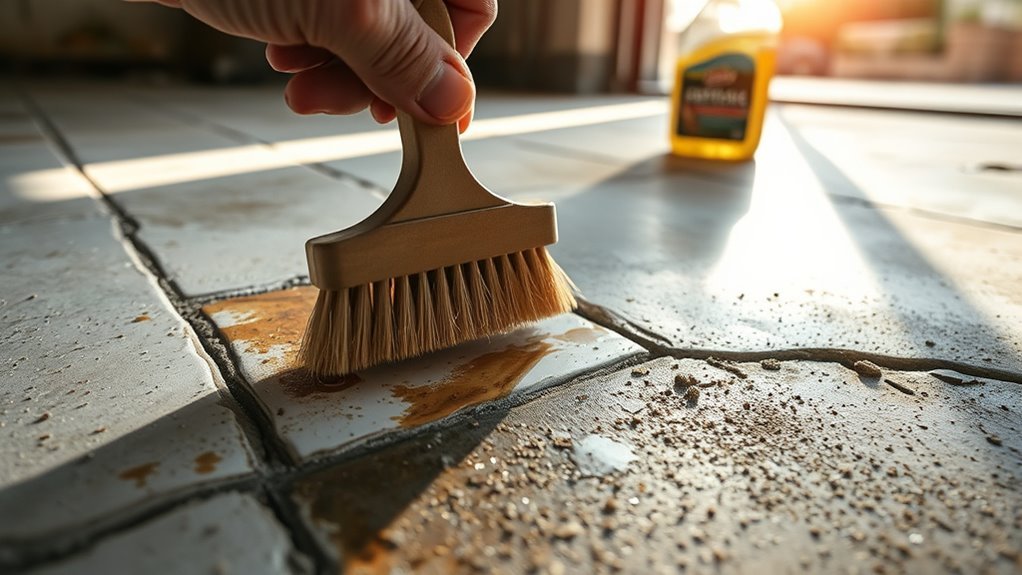 common garage grout stains
