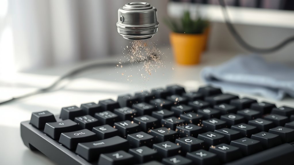 compressed air keyboard cleaning