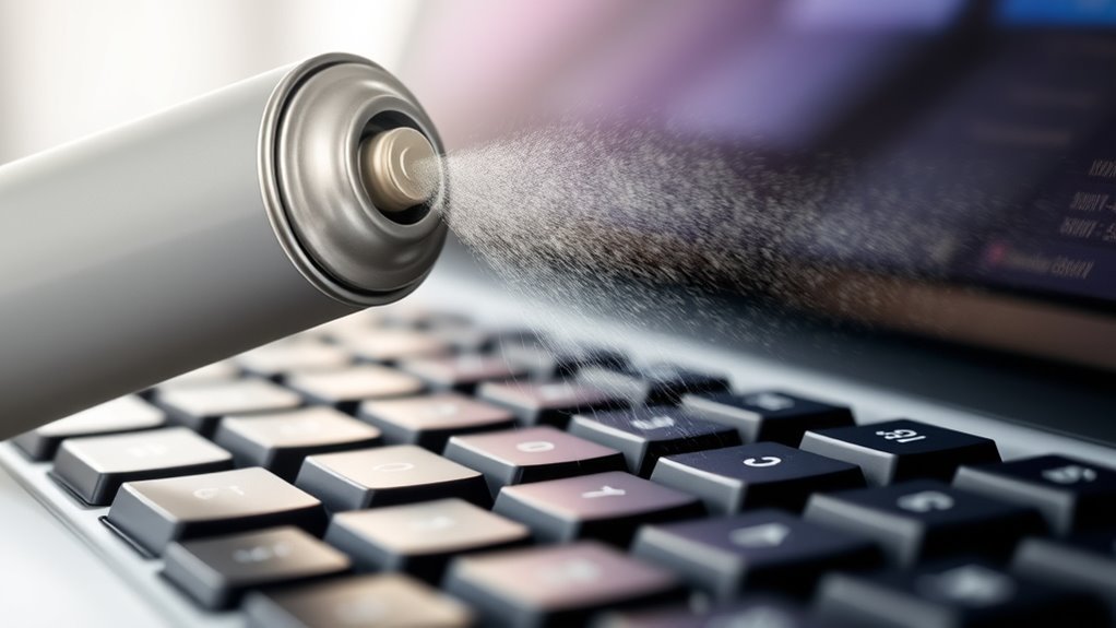 compressed air keyboard cleaning
