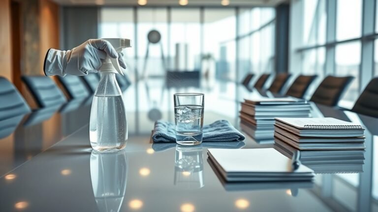 conference table cleaning process