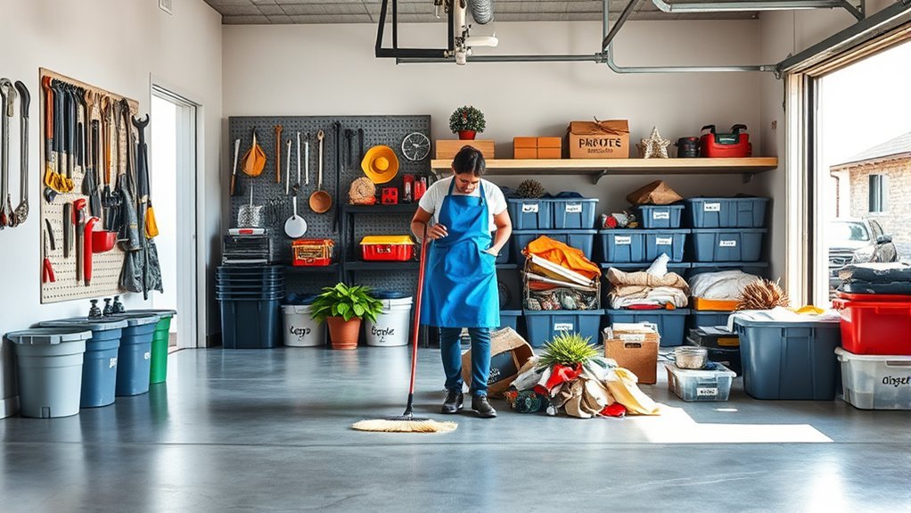 consistent garage cleanliness routine