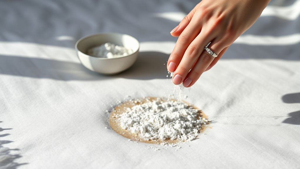 cornstarch absorbs mattress grease