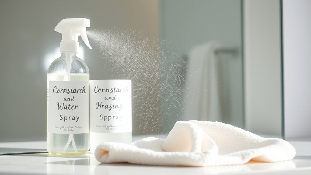 cornstarch water cleaning spray