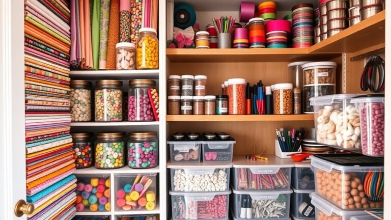 craft supply closet organization