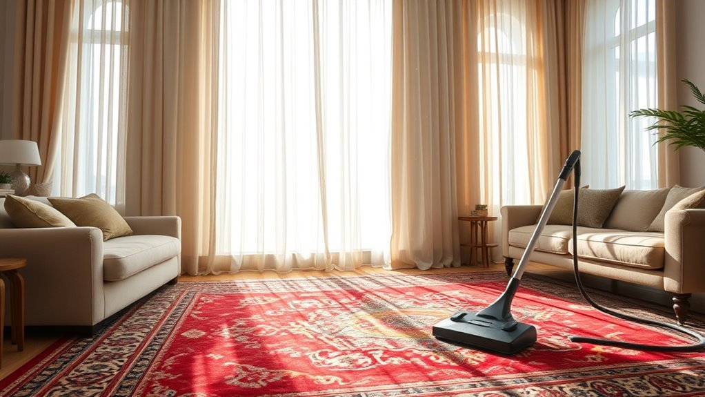 curtains affect rug maintenance
